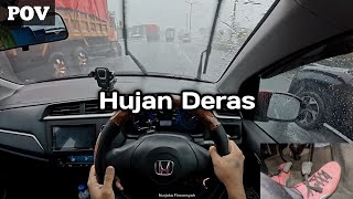 PERLUKAH HAZARD ⁉️ Tutorial Mobil Manual Saat Hujan Deras Di Jalan Tol tutorialmobil [upl. by Bardo]