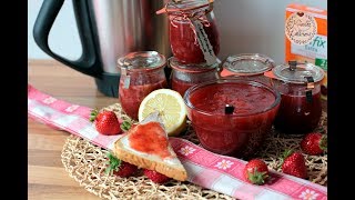 ErdbeerRhabarberMarmelade  Blitzschnell im Thermomix [upl. by Kristyn]