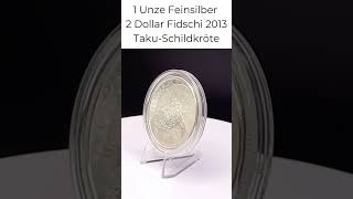 Silberunze TakuSchildkröte  2 Dollar Fidschi 2013 [upl. by Shanly]