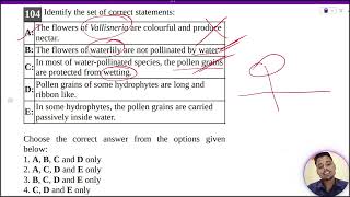 Identify the set of correct statementsAThe flowers of Vallisneria are colourful and producenecta [upl. by Faus]