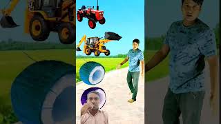 Multi colour coconuts to tractor jcb roller funny vfx magic😂 greenscreen with vfxkishan [upl. by Ahtabbat536]