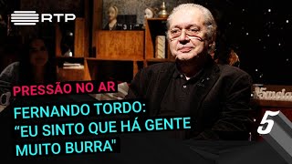 Fernando Tordo quotEu sinto que há gente muito burraquot  5 Para a MeiaNoite  RTP [upl. by Mirabel]