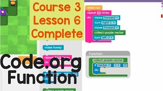 Codeorg lesson 6 course 3 Bee Functioncodeorg tutorialcodeorg lesson 6Learn IT [upl. by Malda]