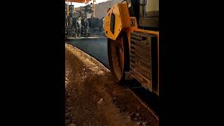 Asphalt road construction process Good tools and machinery make work easy [upl. by Cira570]