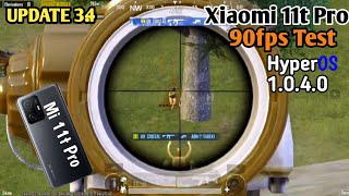 Xiaomi😍11t Pro PUBG 90fps Test😍 Xiaomi 11t Pro PUBGM BGMI Test  HyperOS 1040 amp 4 Finger Gyroscop [upl. by Allis]