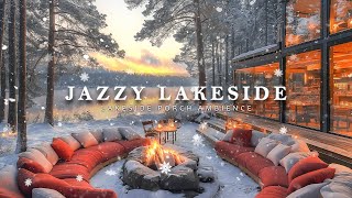 December Jazz In Riverside  Jazz Playlist with Sunset Winter Make You Happy Relax Stress Relief [upl. by Heriberto]