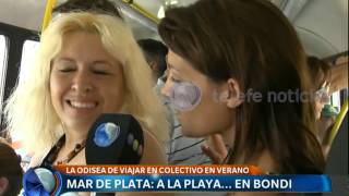 Mar del Plata a la playa en colectivo Telefe Noticias [upl. by Avie]