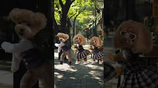 Dancing Dogs 🌈びびちゃん🐶くるゆず姉妹が踊ってみた🕺💃💃💫 [upl. by Holly-Anne]