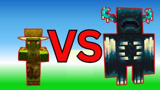 Warden vs Zombie Villagers  Minecraft fighting videos  Mob battle in Minecraft [upl. by Drusie644]