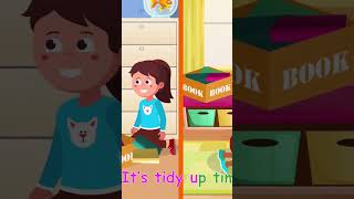 Its Tidy Up Time shorts nurseryrhymes kids kidssongs lullaby child kindergarten [upl. by Idnac]