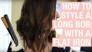 How to Style a Long Bob with a Flat Iron [upl. by Anivad]