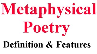 Metaphysical Poetry in English Literature [upl. by Cyndy]