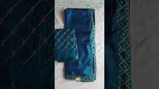 Vichitra silk plane saree with designer blouse shorts saree organzadress designersaree [upl. by Donough]