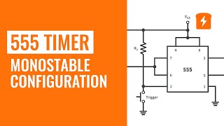 555 Timers  Monostable Multivibrator Configuration [upl. by Veal]