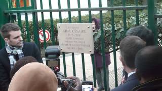 inauguration plaque Aime Cesaire 6 [upl. by Kirbee]