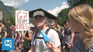 G7Gipfel in Elmau Protestmarsch durch GarmischPartenkirchen [upl. by Bravar555]