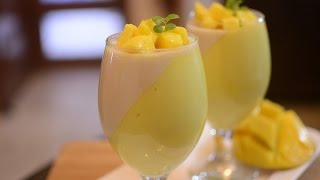 Mango Panna Cotta  Italian Dessert [upl. by Brien221]