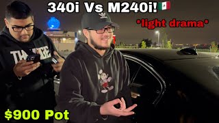 340i Vs M240i 900 Pot BMW B58 Race [upl. by Annahahs]