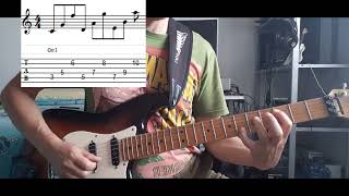 Csus4 Dsus4 Esus4 Open Triads the Eric Johnson way Lick with tabs  DPs Guitar Encyclopedia [upl. by Jaquiss]