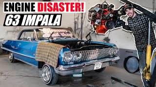 1963 Chevrolet Impala Can I Save This LOWRIDER Chevy Small Block Engine Part 1 [upl. by Atekihc]