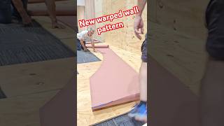 Laying out new warped wall pattern diy americanninjawarrior build carpenter gym [upl. by Soinotna]