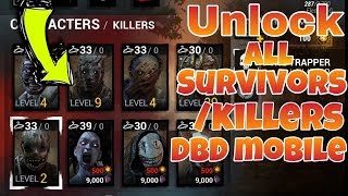 How to unlock all KILLERSURVIVORS in DBD mobile [upl. by Cordle]