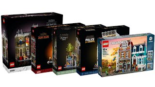 All LEGO Icons Modular Buildings released between 2019  2023 CompilationCollection Speed Build [upl. by Fabiano]