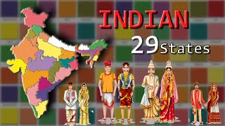 INDIAN 29 States traditional Dressing Style Officially [upl. by Paik]