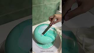 Glazing mirror glaze cake  Lincah Cakes [upl. by Resarf558]