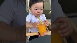 Baby tries orange juice for the first time Best of Hungry FAM 15M views [upl. by Ping]