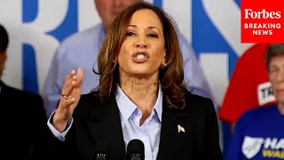 You Better Thank A Union Member Kamala Harris Praises Unions At Detroit Campaign Rally [upl. by Eivad]