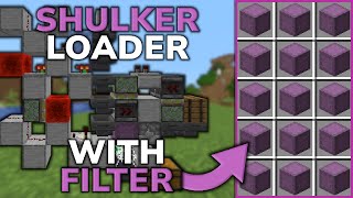 SHULKER BOX LOADER WITH ITEM FILTER MINECRAFT 121  1 WIDE TILEABLE  TUTORIAL [upl. by Koslo248]