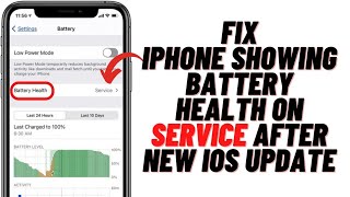 How To Fix iPhone Showing Suddenly Battery Health Service [upl. by Miarfe]