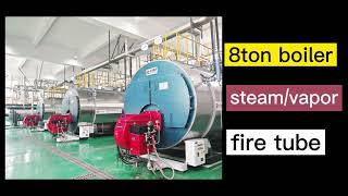 8 ton Steam Boiler with Oil Burner Economizer Deaerator Steam for Cleaning Oil Storage Tanks [upl. by Eulau]