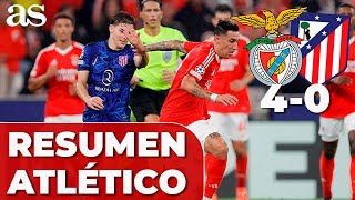 RESUMEN y GOLES del BENFICA 4  ATLÉTICO 0  CHAMPIONS LEAGUE  NARRACIÓN CARRUSEL [upl. by Niccolo]