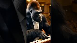 Gorilla playing piano at a talent show [upl. by Esined834]