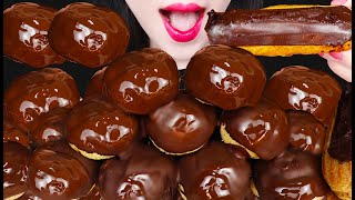 ASMR PROFITEROLE DARK CHOCOLATE MUKBANG 프로피테롤 먹방 [upl. by Nhguavoj]