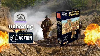 Unboxing Warlord Games Bolt Action Soviet Weapons Teams Unboxing [upl. by Aihtela405]