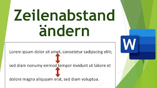 Zeilenabstand in Word ändern [upl. by Sama]