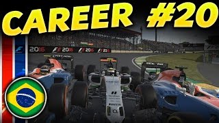 F1 2016 CAREER MODE PART 20 BRAZIL [upl. by Ehtyde]