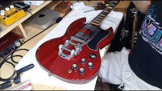 Bigsby B5 With Vibramate Installation On SG Guitar [upl. by Lehcor71]