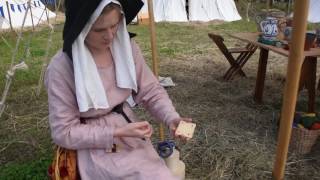 Medieval Tablet Weaving at Abbey Medieval Festival 2017 [upl. by Nol]