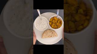 Masala Aloo Roti Boondi Raita🤩 simplelunchthali youtubeshorts viralshorts shorts [upl. by Selway420]