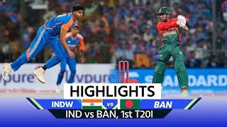 India vs Bangladesh Gwalio T20I Highlights IND vs BAN 1st T20 MayankNitish  Match Highlights [upl. by Novello639]