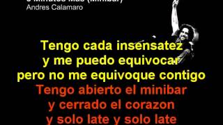 Andres Calamaro  5 Minutos Mas  Minibar  Karaoke [upl. by Alaekim]