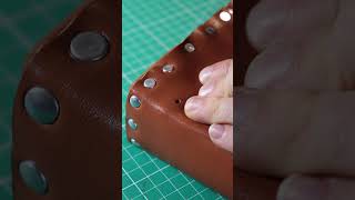 Prototypage dune sacoche Part2 shorts hephlam leathercraft creative sewing satisfying art [upl. by Oba348]