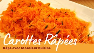 Carottes Râpées  Trancheuse râpe du Monsieur Cuisine [upl. by Yllas]