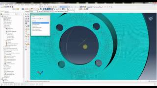 Abaqus simple Break Disc rotational force tutorial [upl. by Chrotoem]