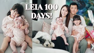 BOOVLOG 34 LEIA 100 天了 百日慶祝amp收涎儀式 🧸 Ellie會吃醋嗎 Leia 體重公開 [upl. by Arjun875]