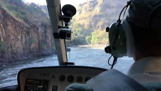 May 2017 Air Safari  Helicopter ride through Victoria Falls [upl. by Aikam]